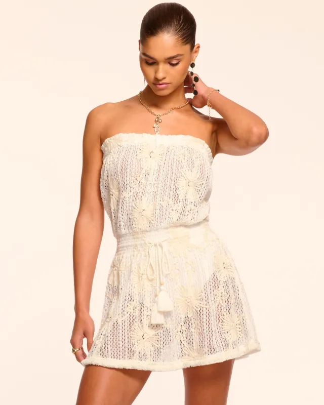 Lauryn Embroidered Coverup Mini Dress made by Ramy Brook