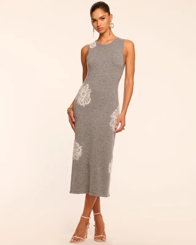 Luciana Wool Embellished Sweater Midi Dress sold by Ramy Brook