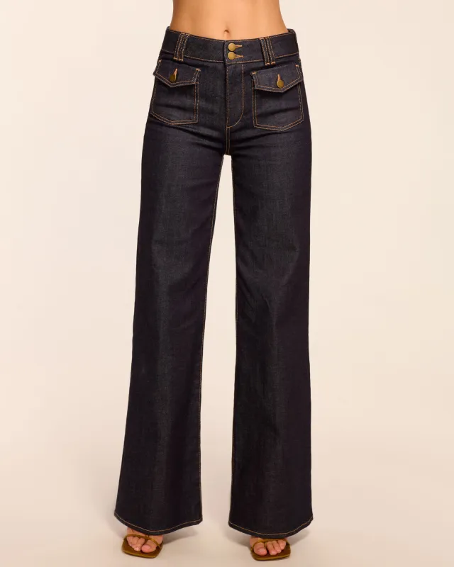 Fay High-Rise Wide Leg Jean made by Ramy Brook