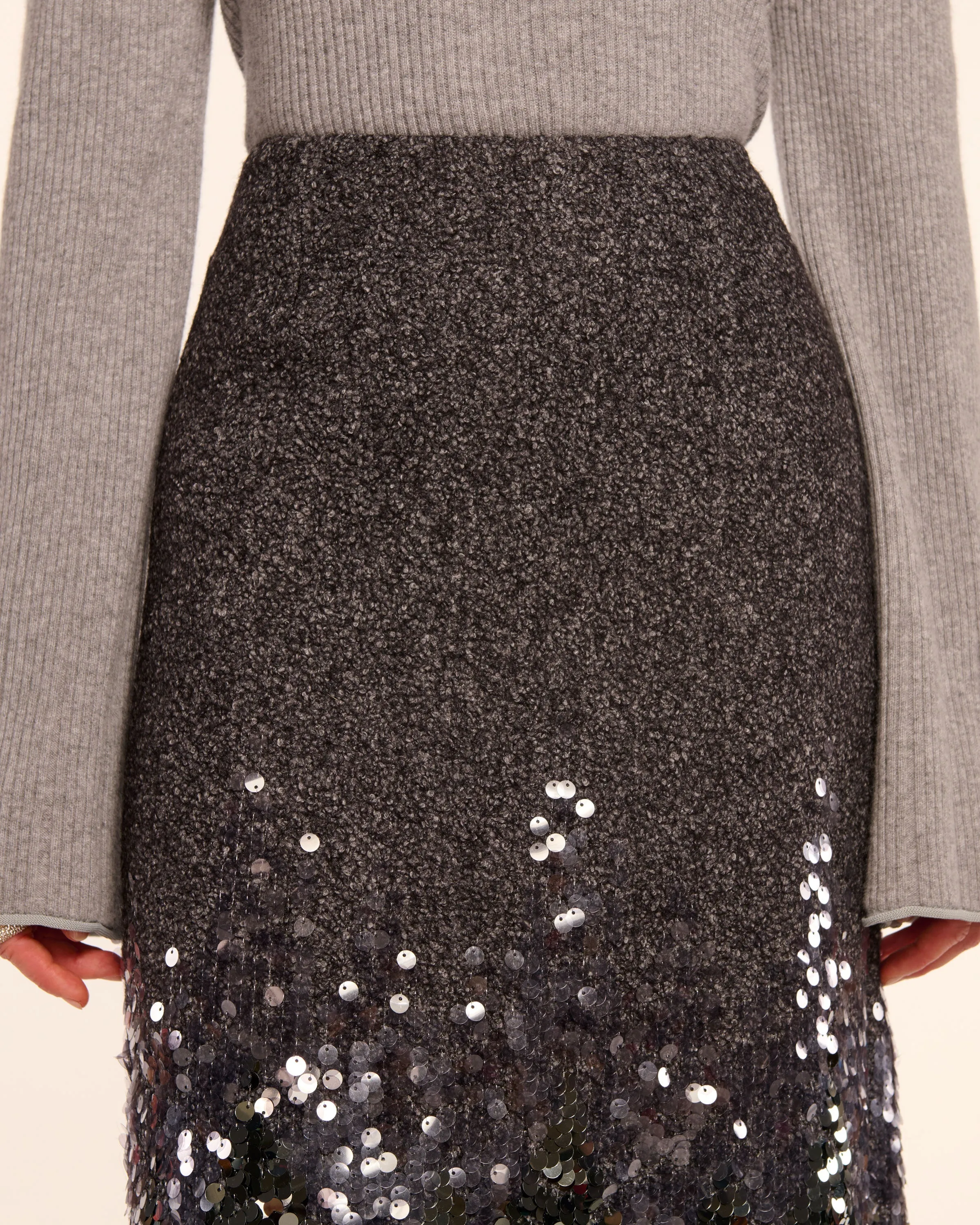 Peter Wool Blend Embellished Midi Skirt sold by Ramy Brook product image thumbnail 3