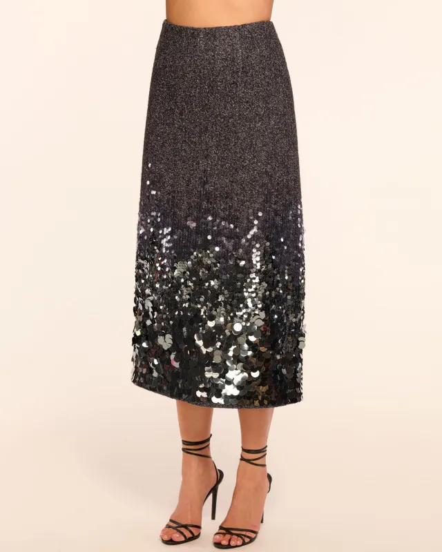 Peter Wool Blend Embellished Midi Skirt sold by Ramy Brook