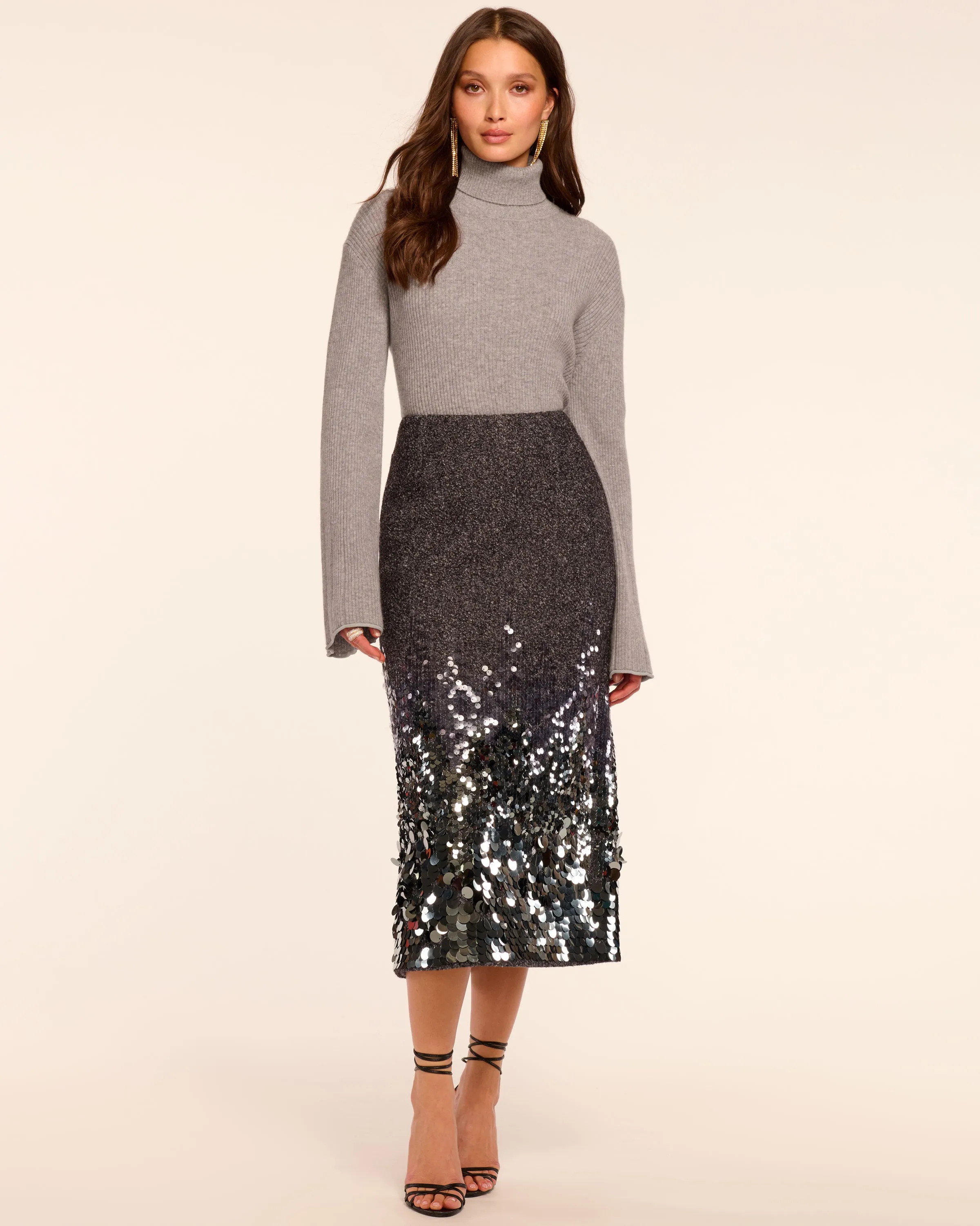 Peter Wool Blend Embellished Midi Skirt sold by Ramy Brook product image thumbnail 2