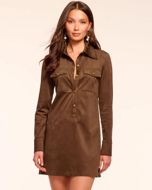 Maria Faux Suede Long Sleeve Mini Dress sold by Ramy Brook