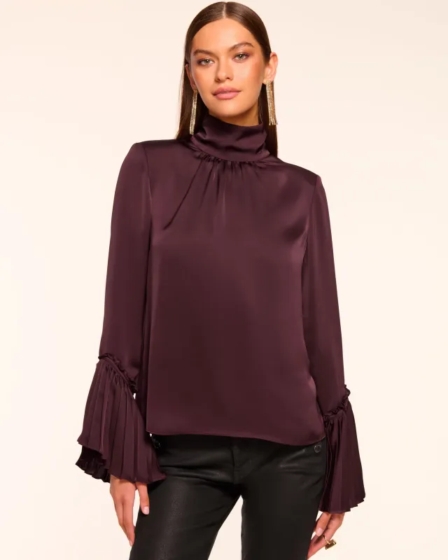 Christy Turtleneck Bell Sleeve Blouse sold by Ramy Brook