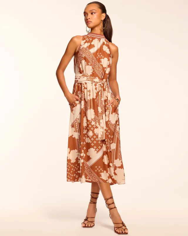 Alana High Neck Sleeveless Midi Dress sold by Ramy Brook