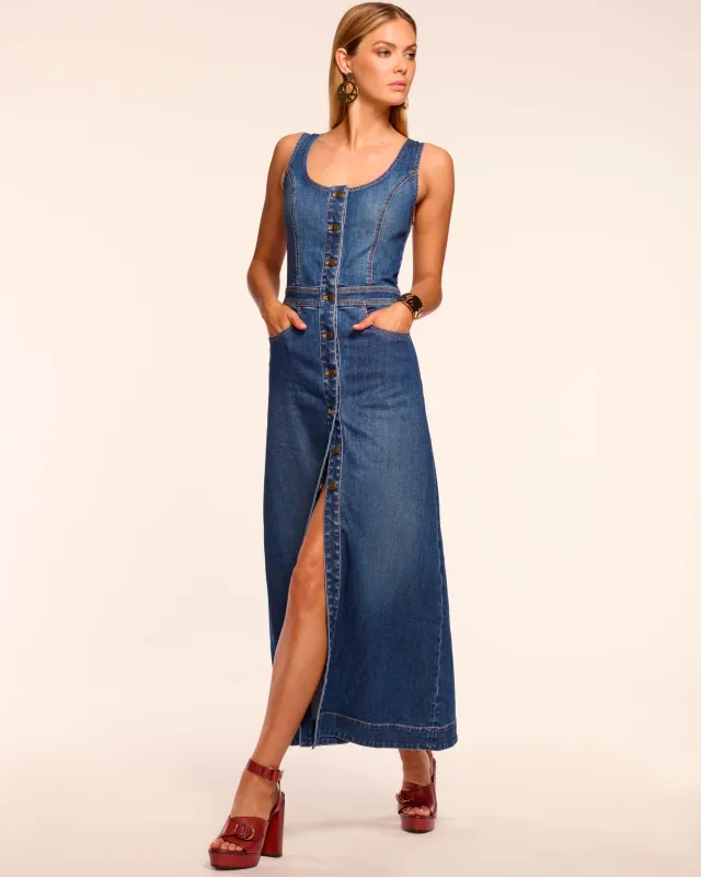 Madeleine Sleeveless Denim Maxi Dress sold by Ramy Brook