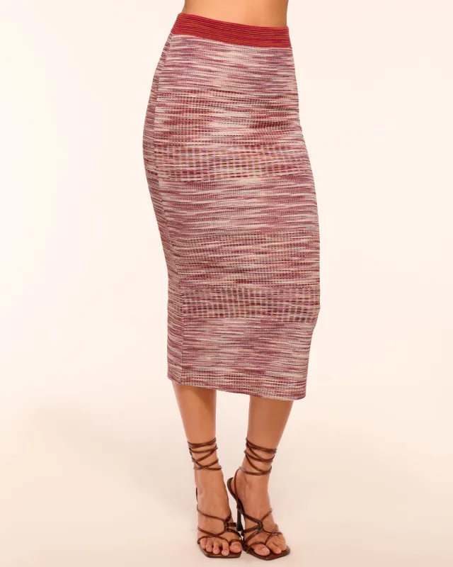 Erica Space Dye Knit Midi Skirt sold by Ramy Brook
