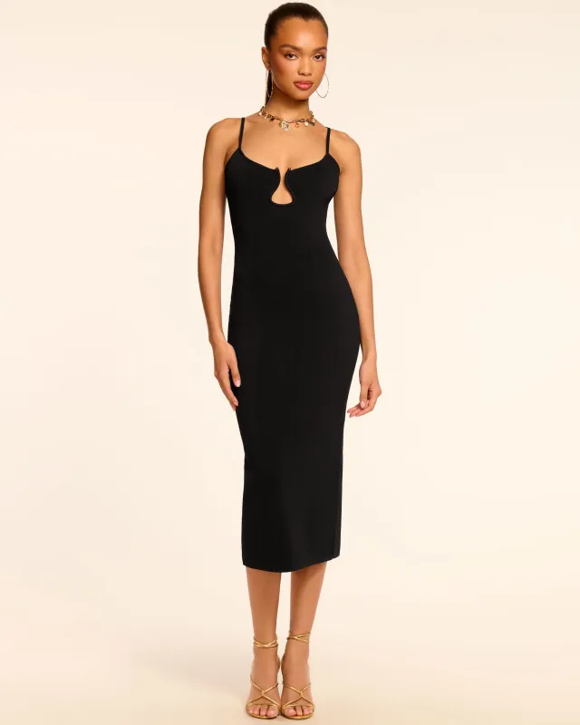Sloan Plunging Ribbed Knit Midi Dress sold by Ramy Brook