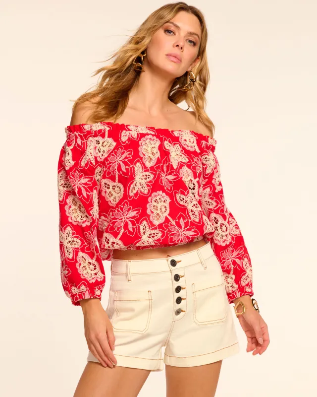 Rosalia Embroidered Off-The-Shoulder Top sold by Ramy Brook