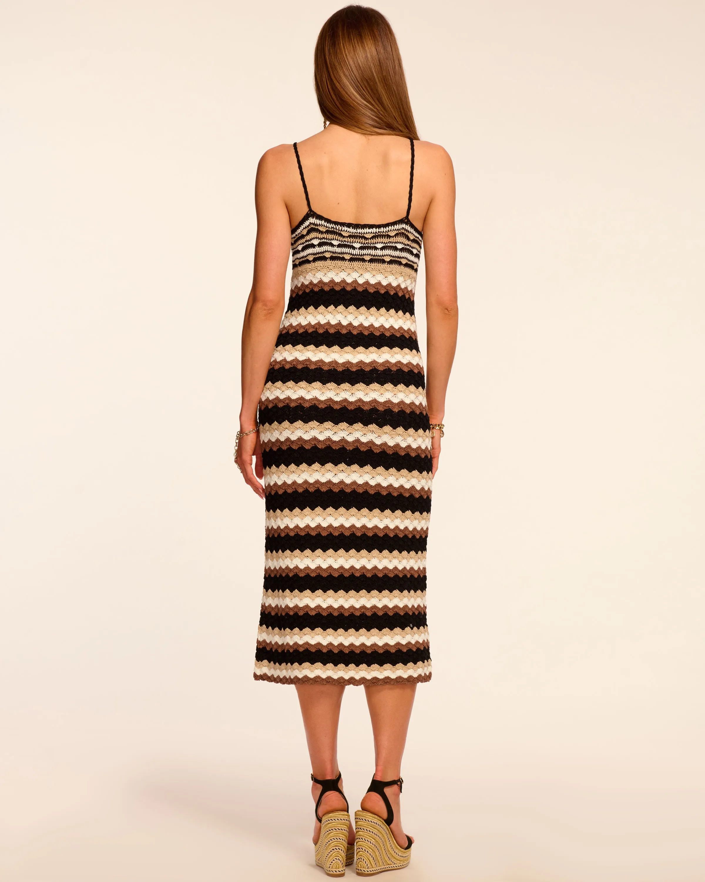 Harlow Cotton Crochet V-Neck Midi Dress sold by Ramy Brook product image thumbnail 5