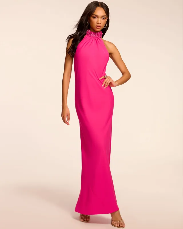 Sullivan Embellished Crepe Gown made by Ramy Brook