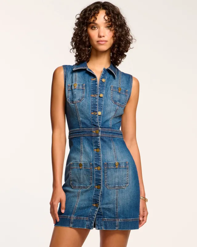 Katalina Denim Mini Dress made by Ramy Brook
