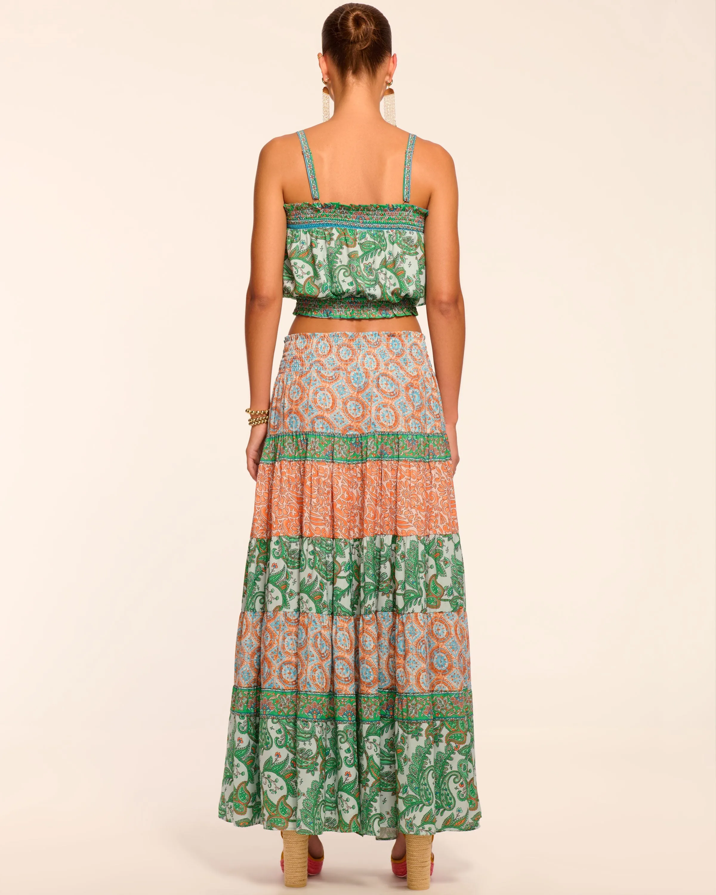 Dorotha Smocked Maxi Skirt sold by Ramy Brook product image thumbnail 4