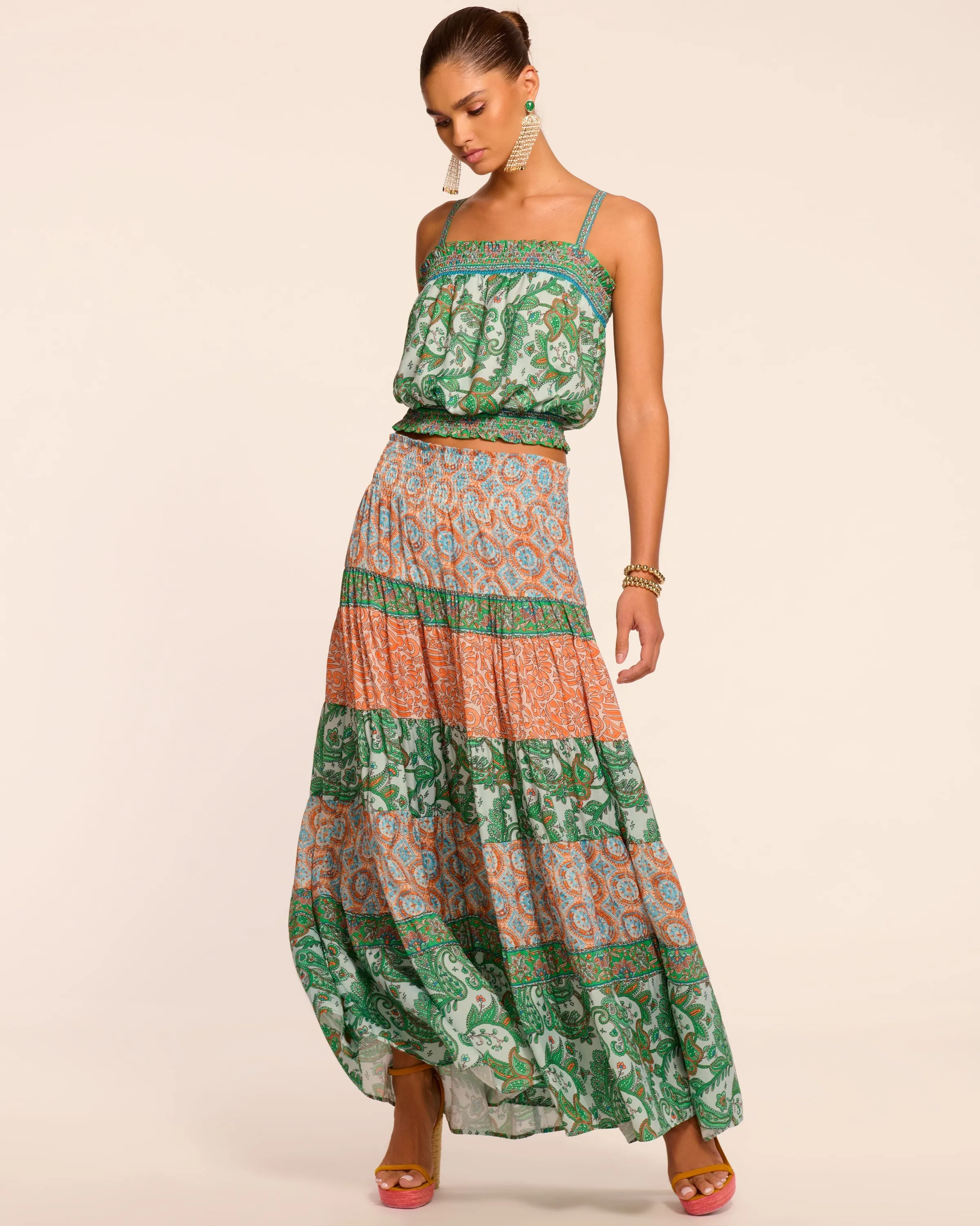 Dorotha Smocked Maxi Skirt sold by Ramy Brook product image thumbnail 2