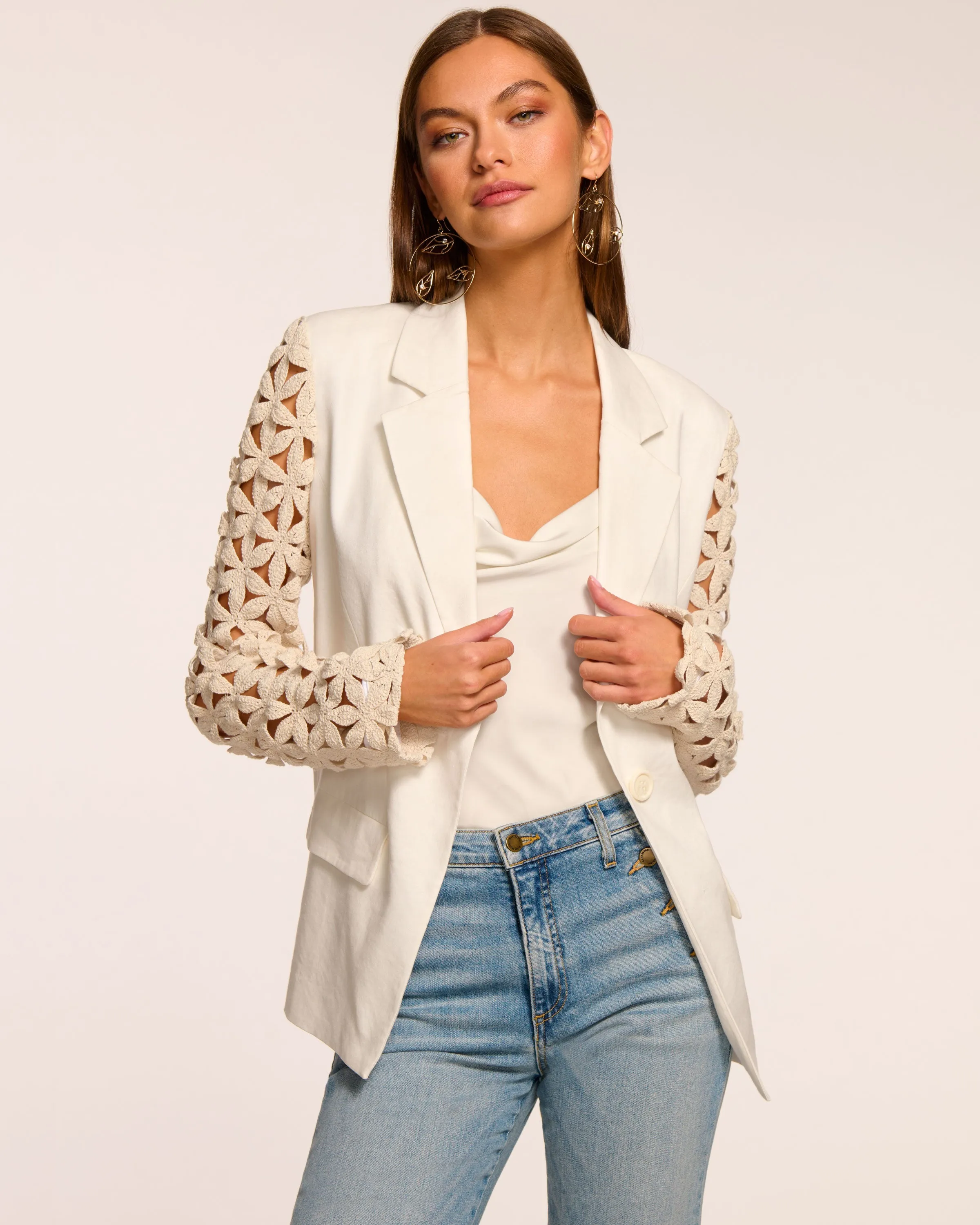 Kelsey Embellished Linen Blazer sold by Ramy Brook product image thumbnail 2