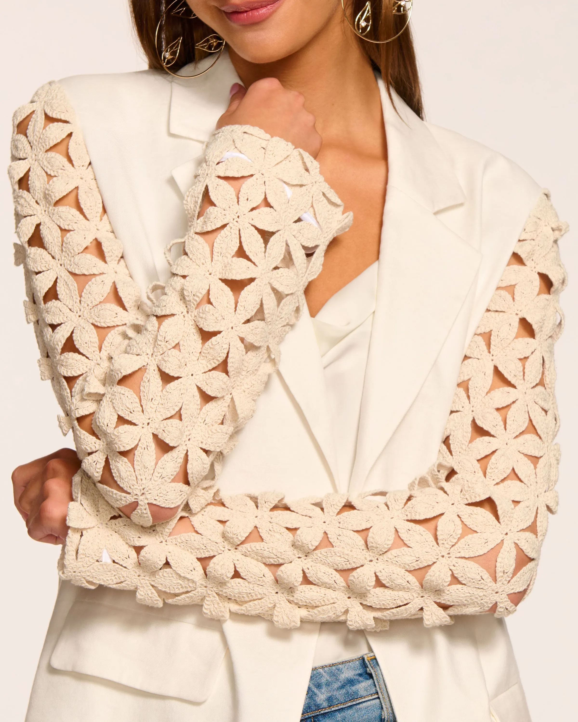 Kelsey Embellished Linen Blazer sold by Ramy Brook product image thumbnail 3