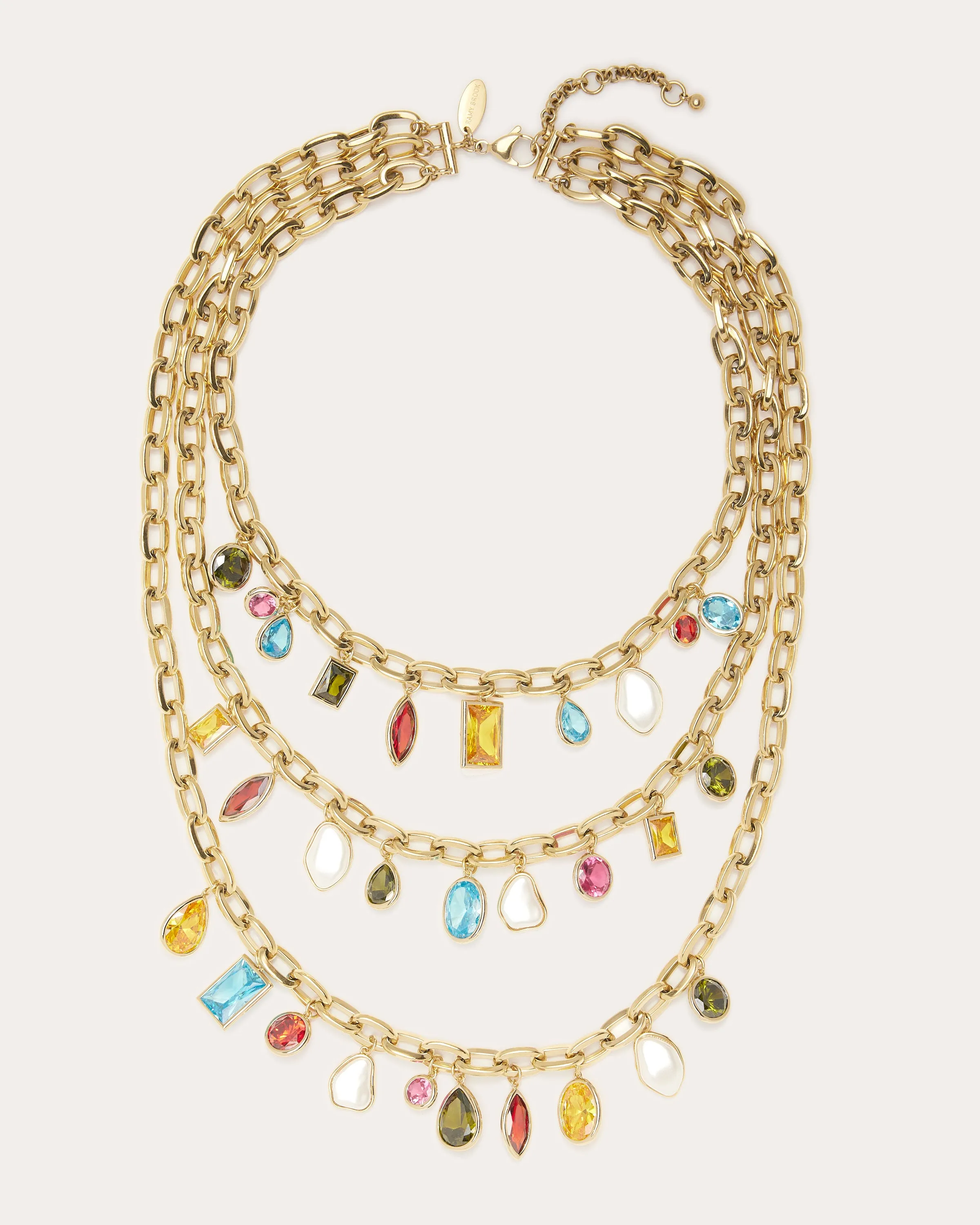 Millie Multicolor Stone Layered Necklace sold by Ramy Brook