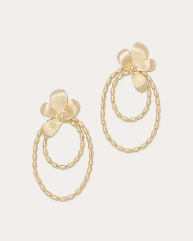 Anya Flower Hoop Earrings sold by Ramy Brook