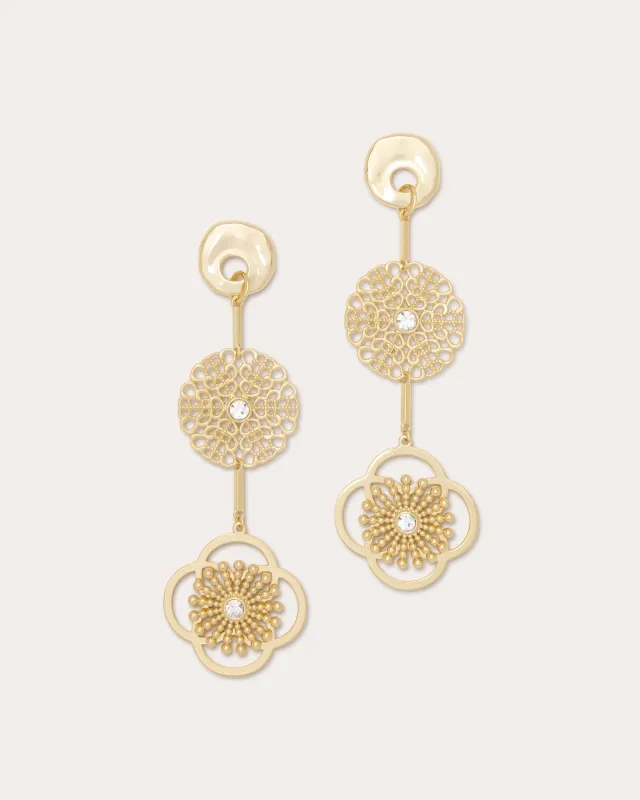 Selina Medallion Statement Earrings made by Ramy Brook