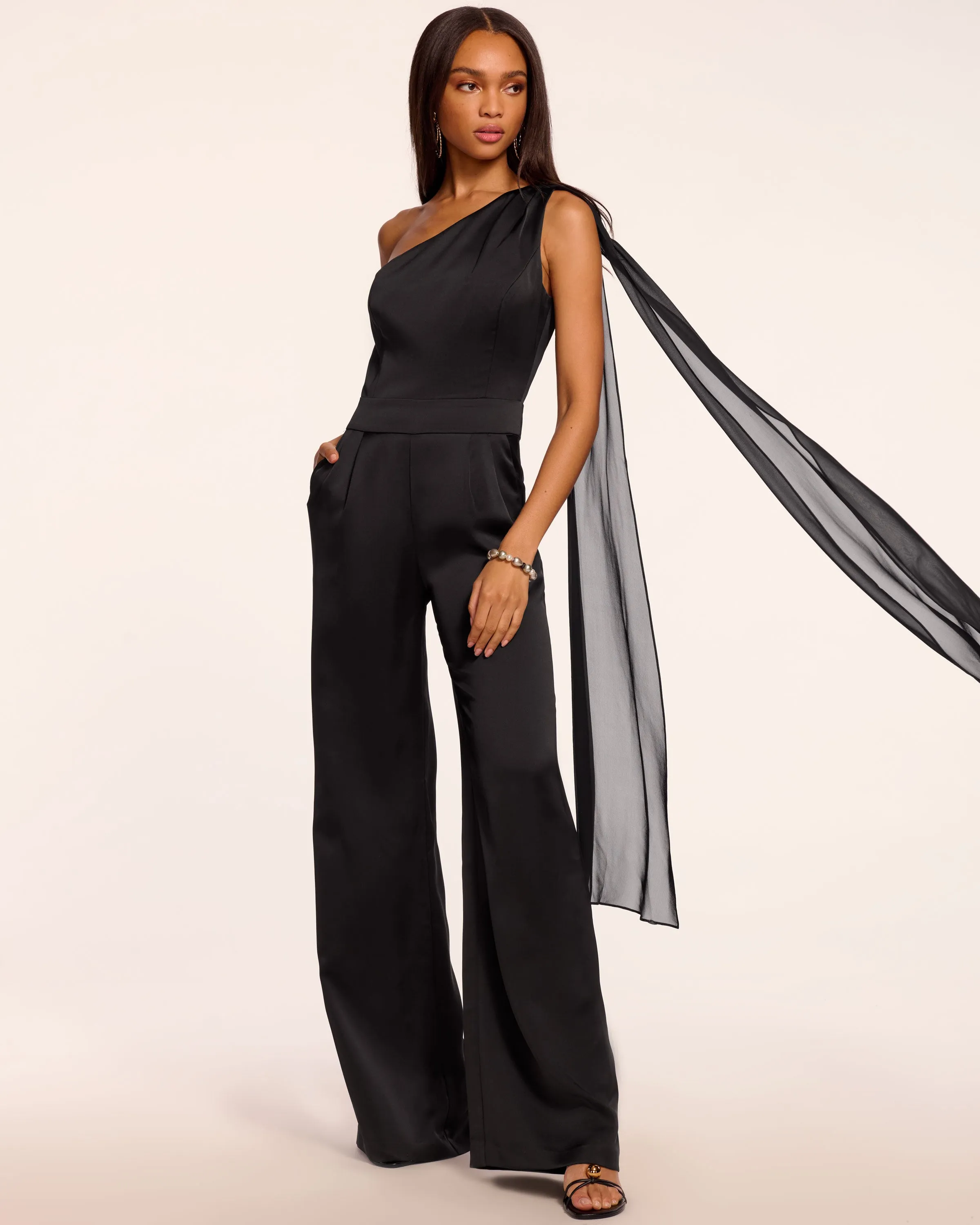 Genny One-Shoulder Wide Leg Jumpsuit sold by Ramy Brook
