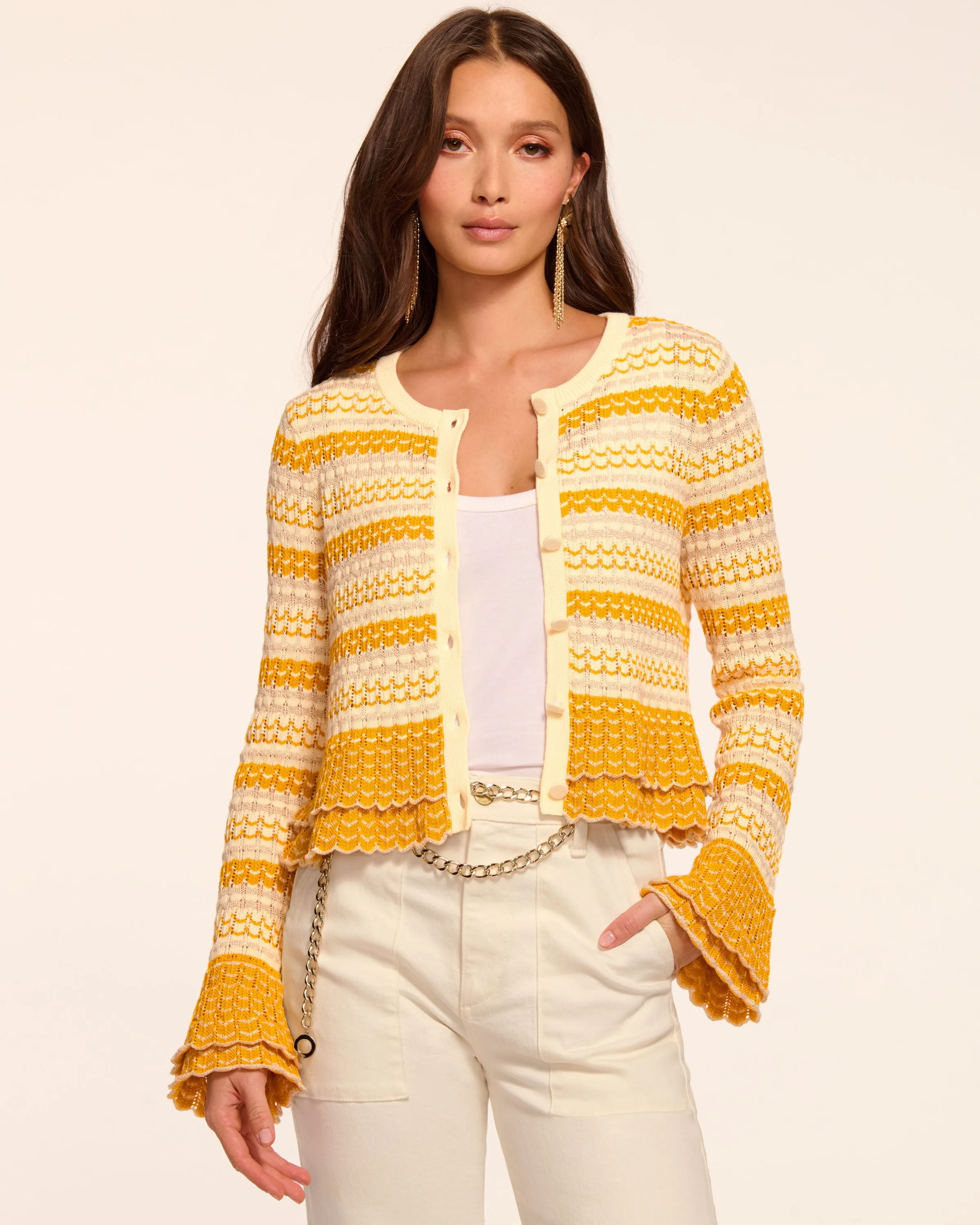 Brit Ruffled Cardigan Sweater sold by Ramy Brook product image thumbnail 2