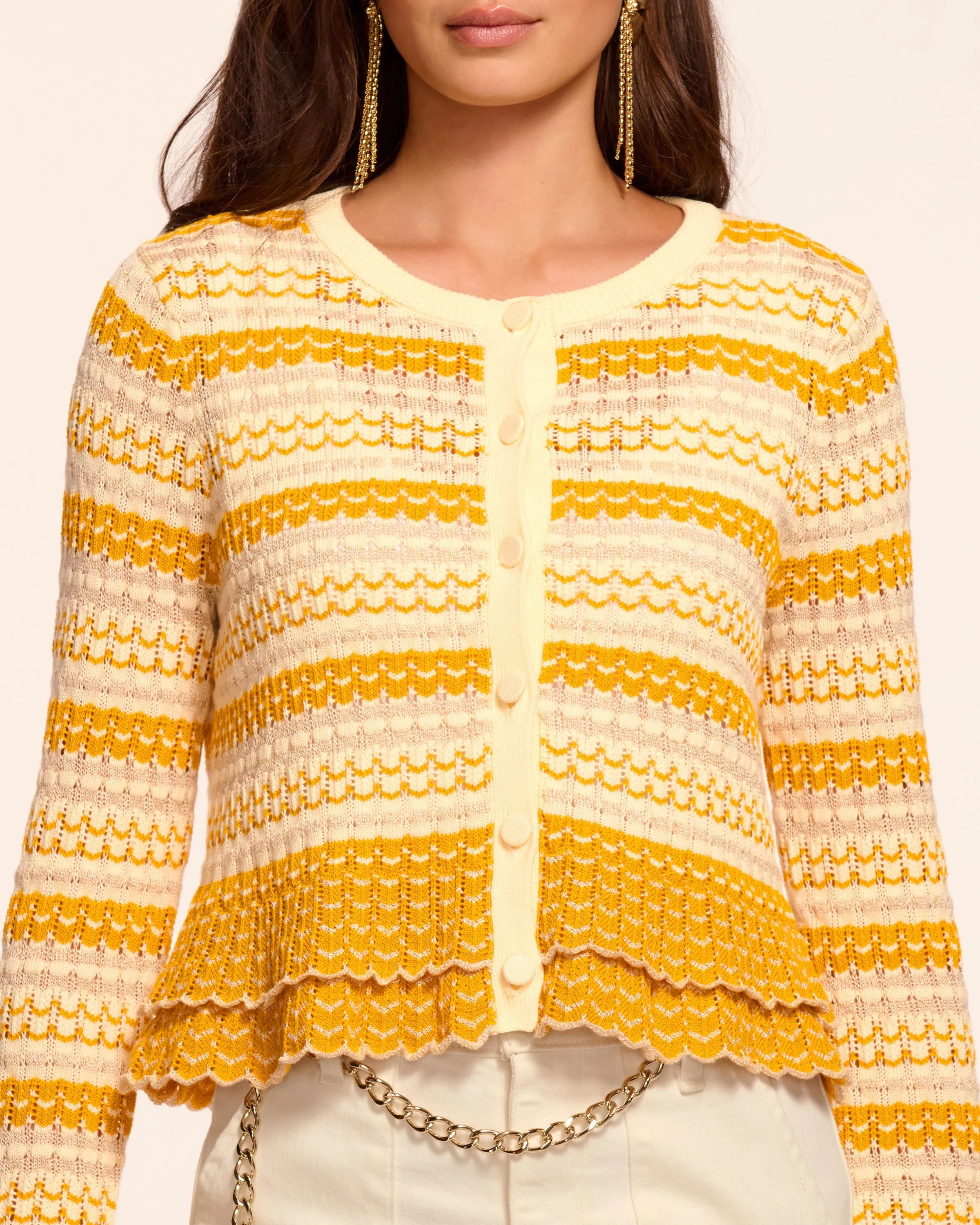 Brit Ruffled Cardigan Sweater sold by Ramy Brook product image thumbnail 3