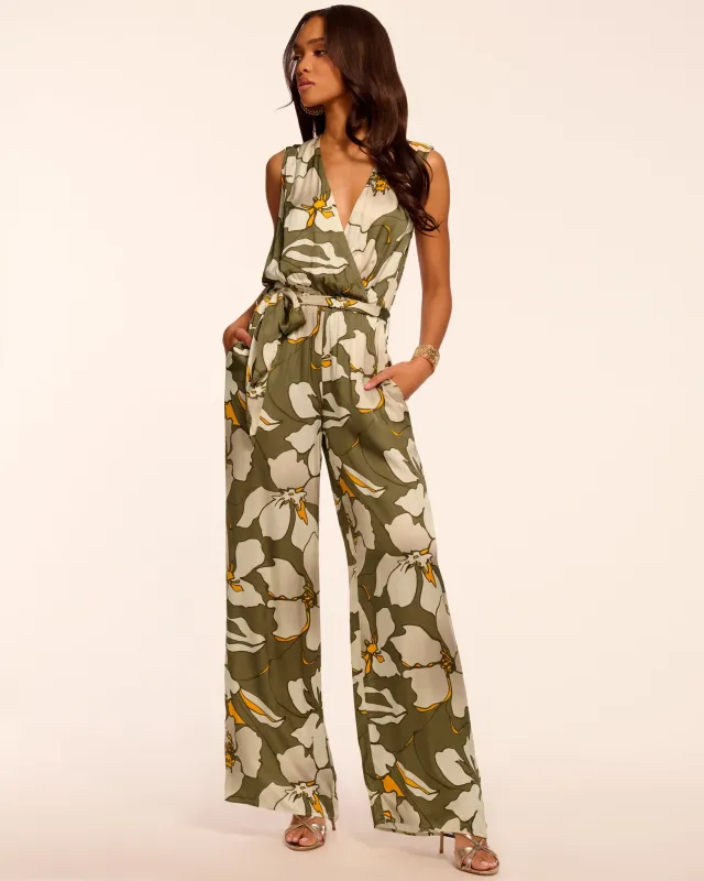 Hollie V-Neck Wide Leg Jumpsuit made by Ramy Brook
