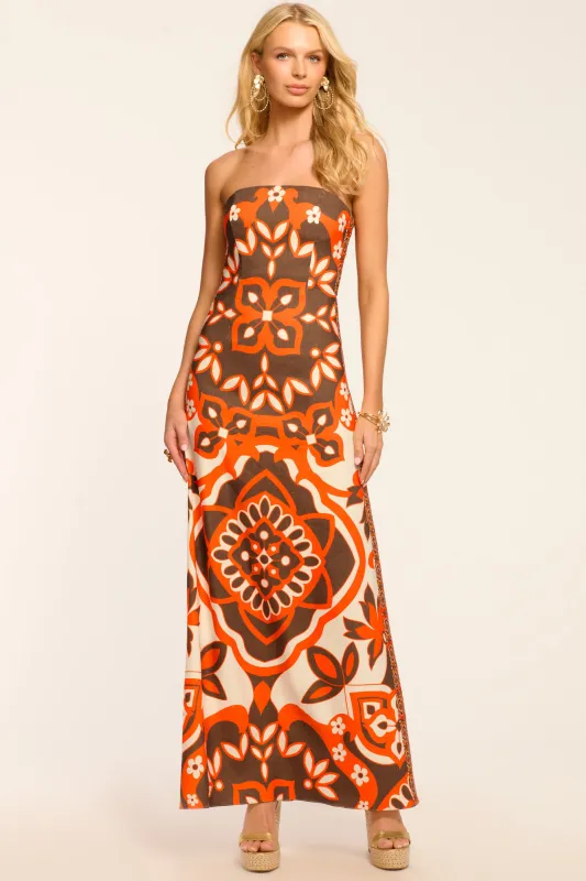 Naila Printed Strapless Maxi Dress sold by Ramy Brook