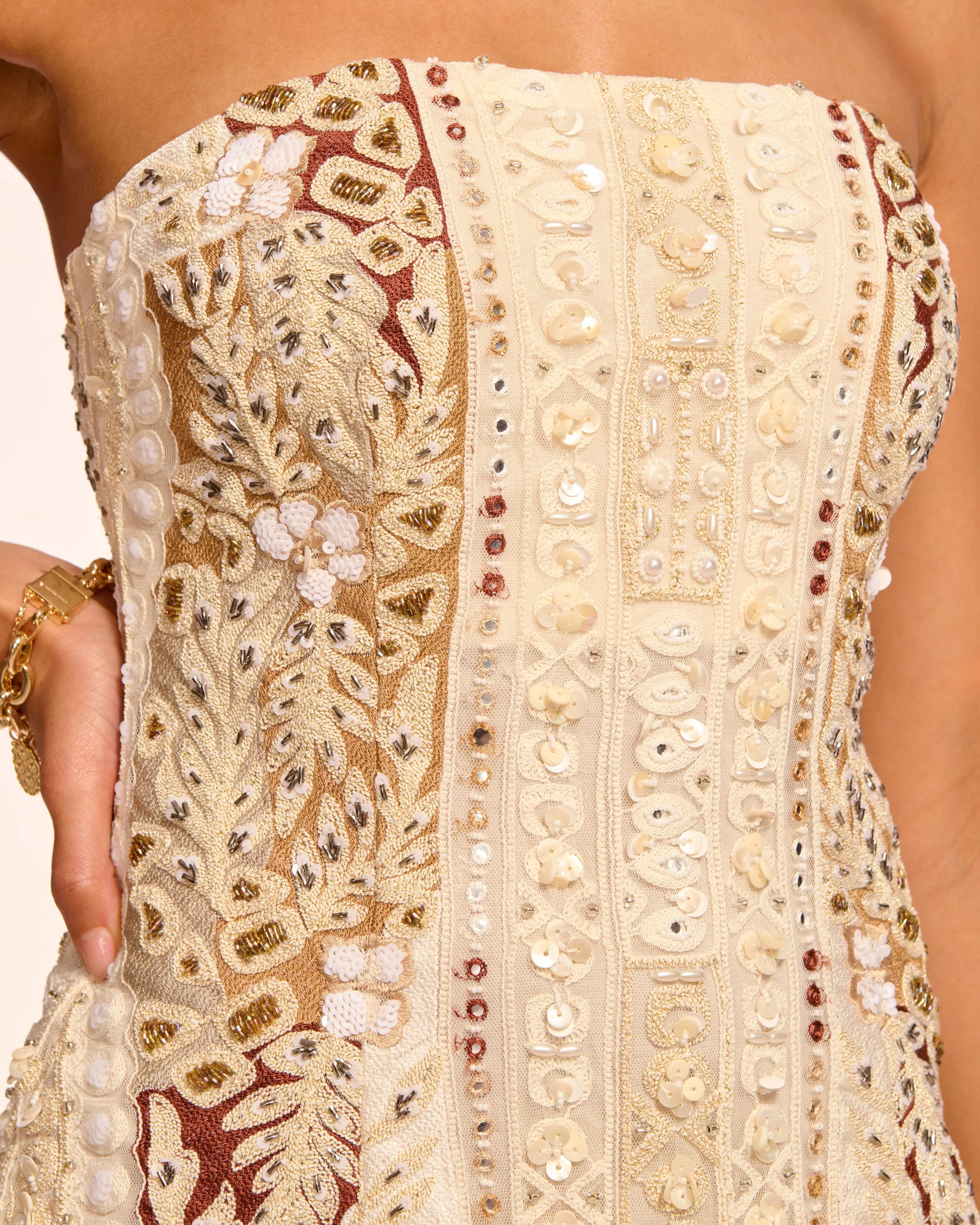 Doris Strapless Beaded Mini Dress sold by Ramy Brook product image thumbnail 3