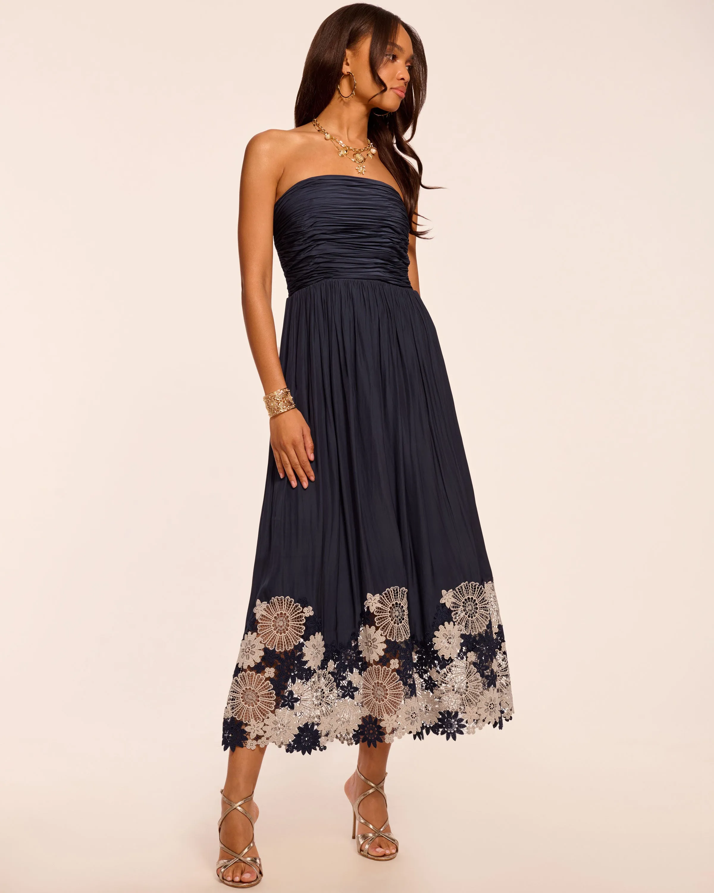 Milani Embellished Strapless Midi Dress sold by Ramy Brook
