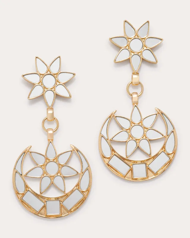 Starlett Mirrored Earrings made by Ramy Brook