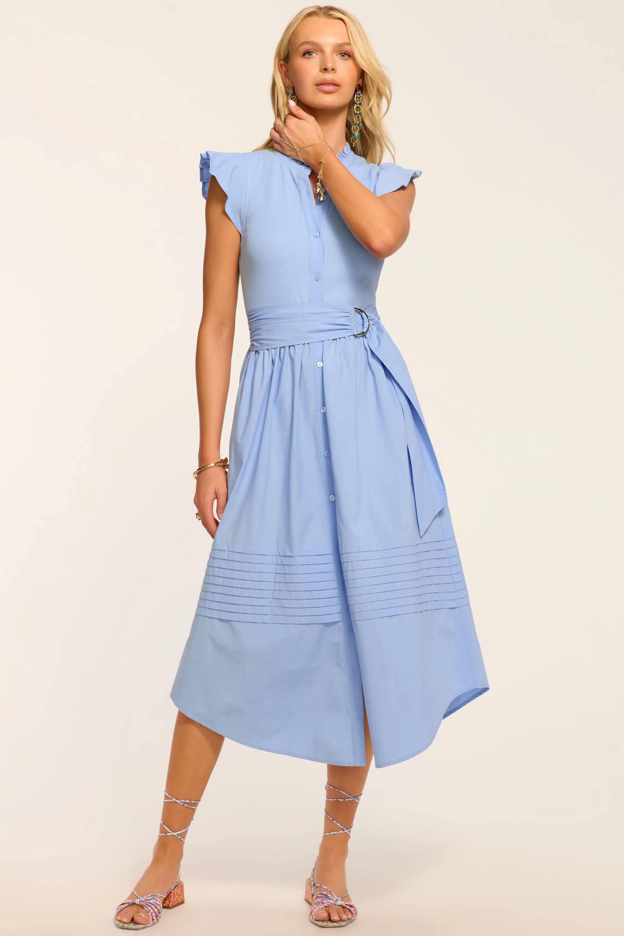 Odessa Cotton Knit Combo Midi Dress sold by Ramy Brook