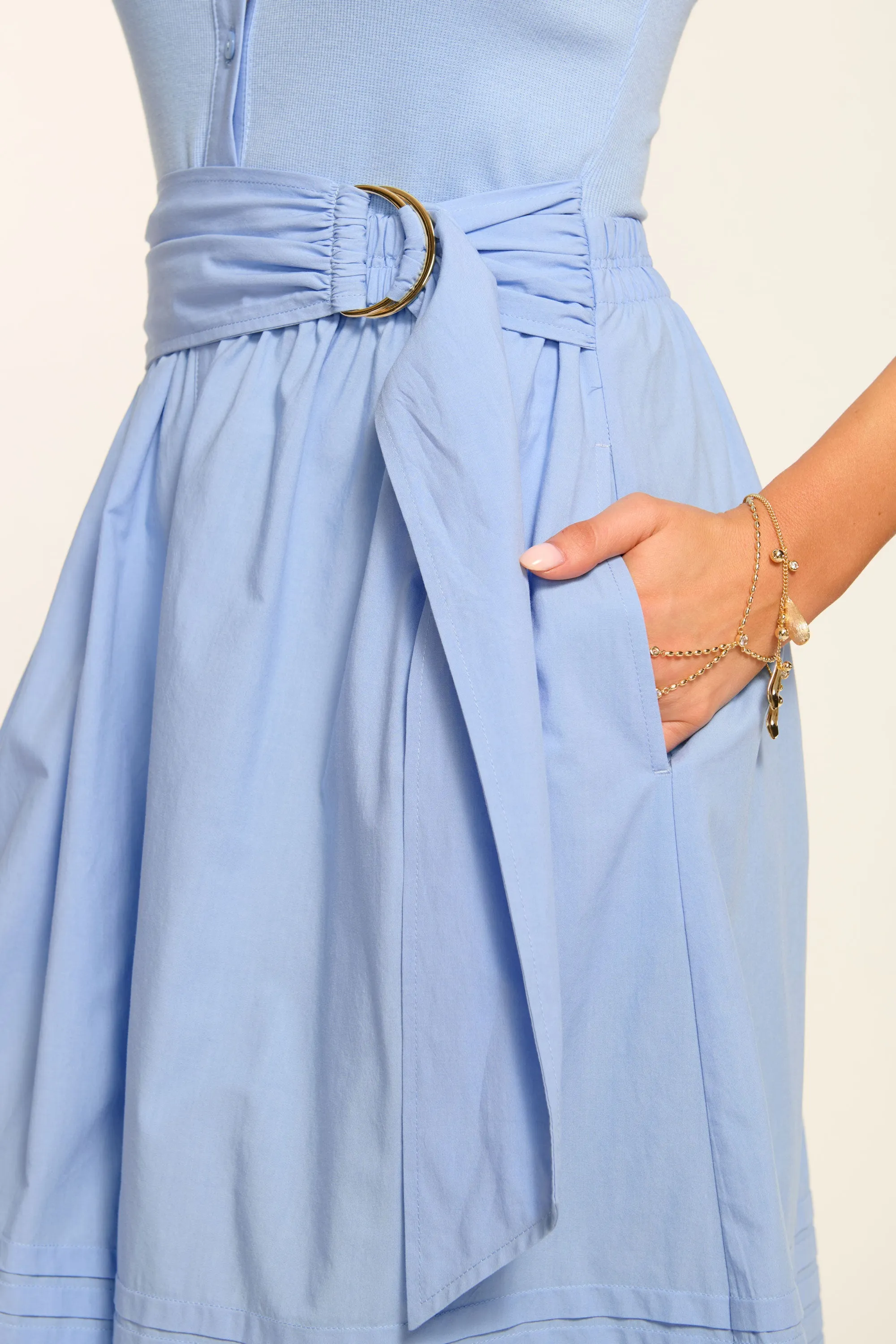 Odessa Cotton Knit Combo Midi Dress sold by Ramy Brook product image thumbnail 4