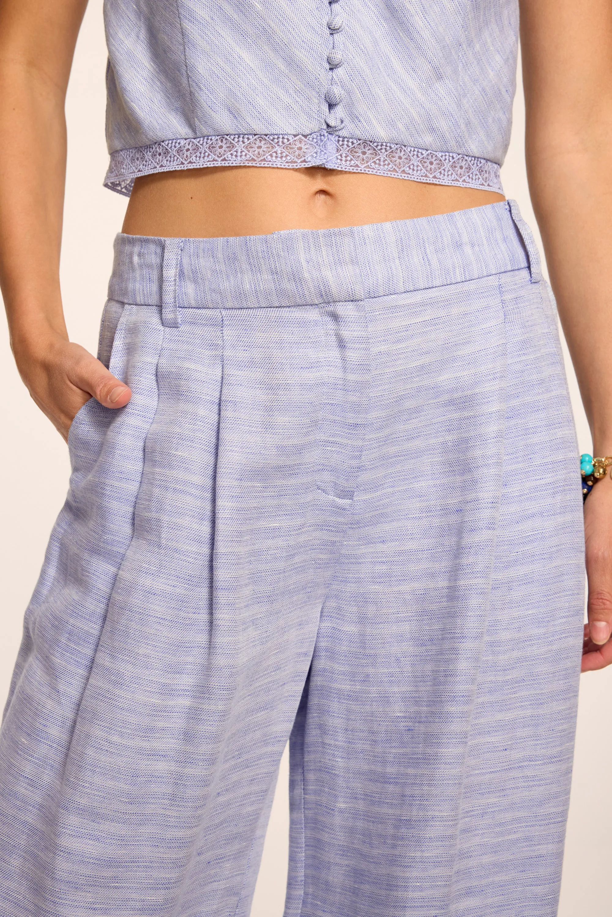 Oscar Textured Linen Pant sold by Ramy Brook product image thumbnail 3