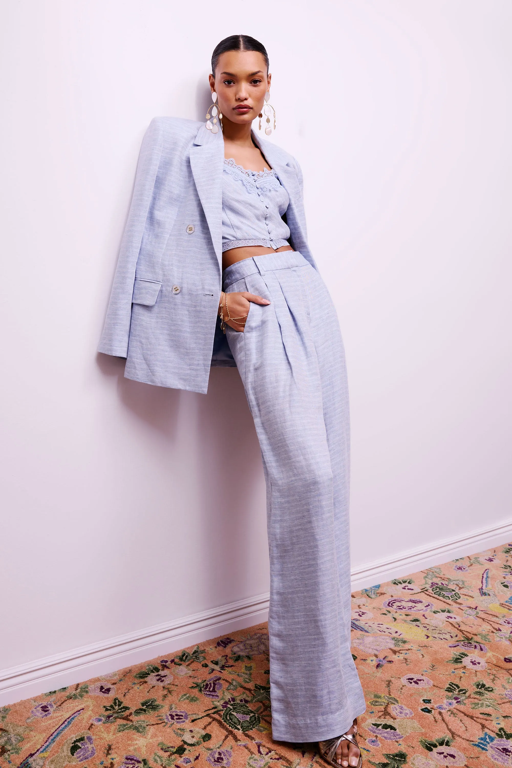 Oscar Textured Linen Pant sold by Ramy Brook product image thumbnail 5