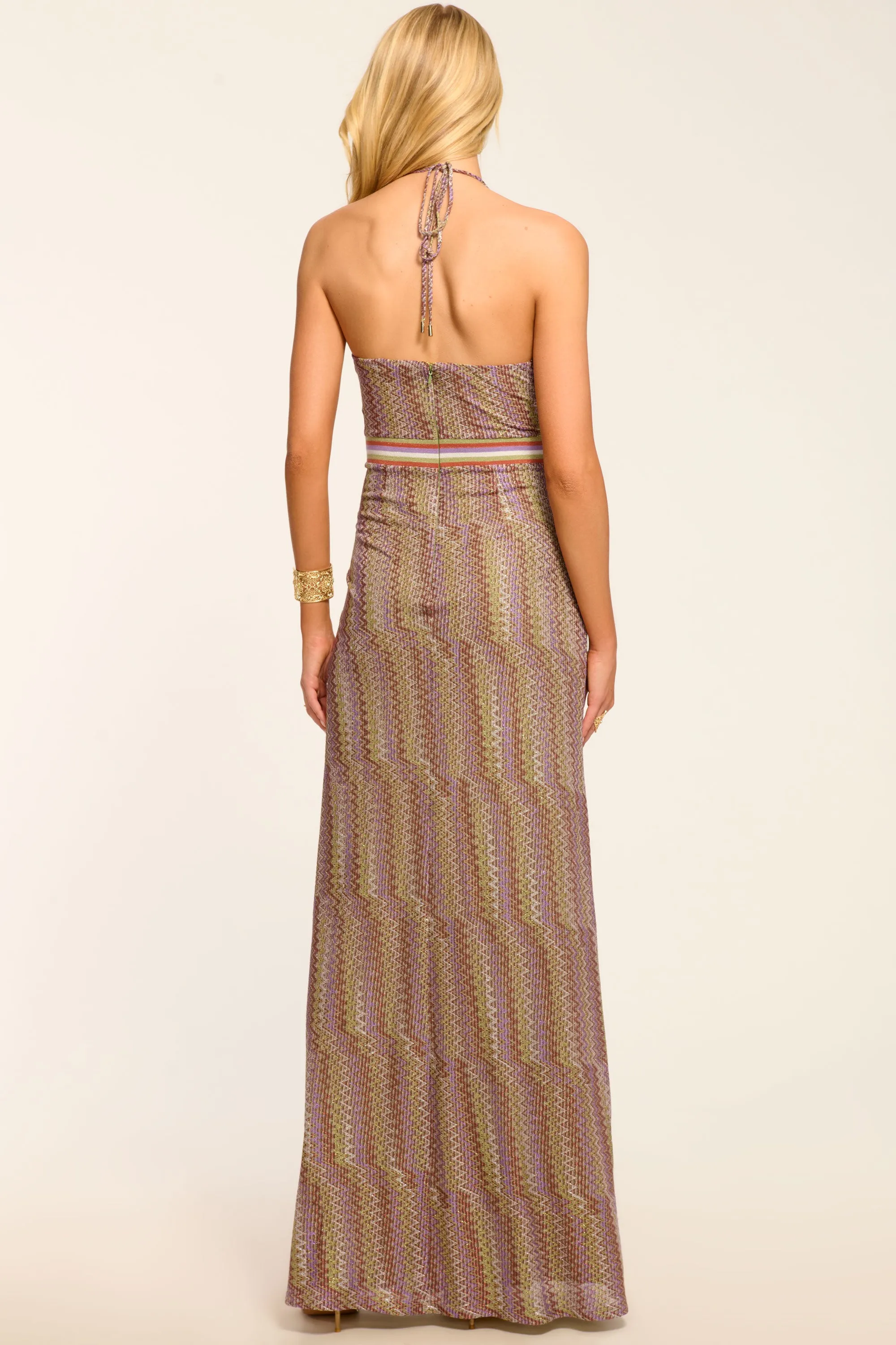 Rosalind Lurex Knit Maxi Dress sold by Ramy Brook product image thumbnail 4