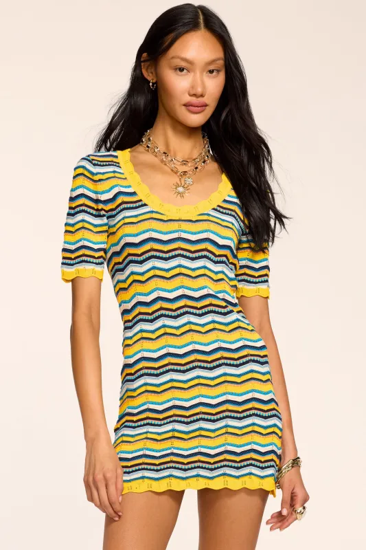 Caitlin Printed Knit Mini Dress made by Ramy Brook