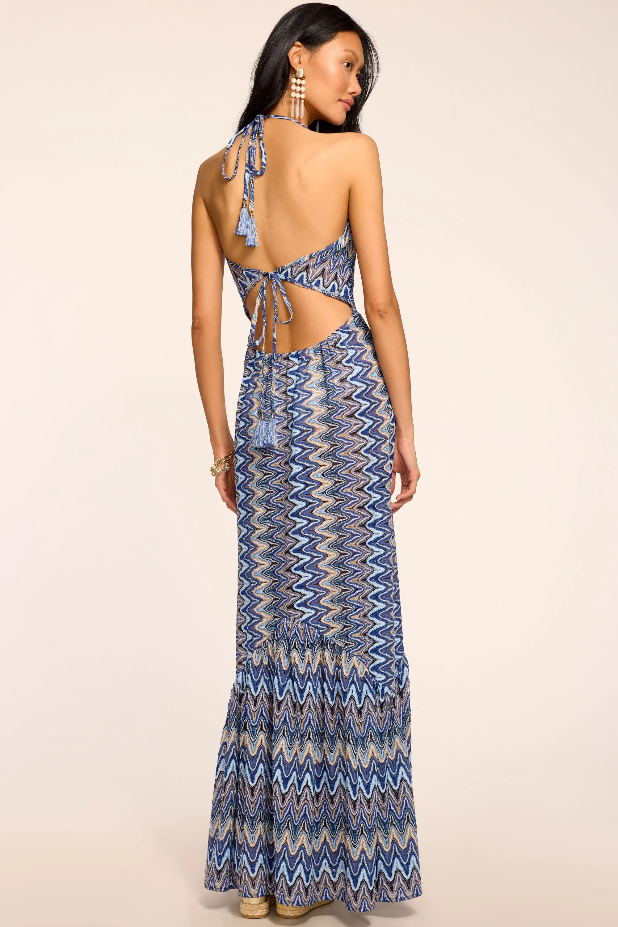 Delilah Chevron Knit Coverup Maxi Dress sold by Ramy Brook product image thumbnail 4