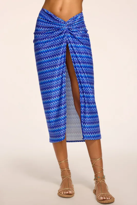 Xana Chevron Glitter Coverup Skirt made by Ramy Brook