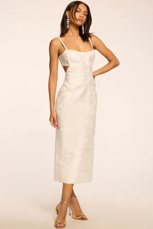 Eira Jacquard Cutout Midi Dress made by Ramy Brook