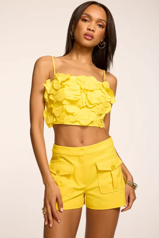 Everly Embellished Cotton Cropped Top made by Ramy Brook