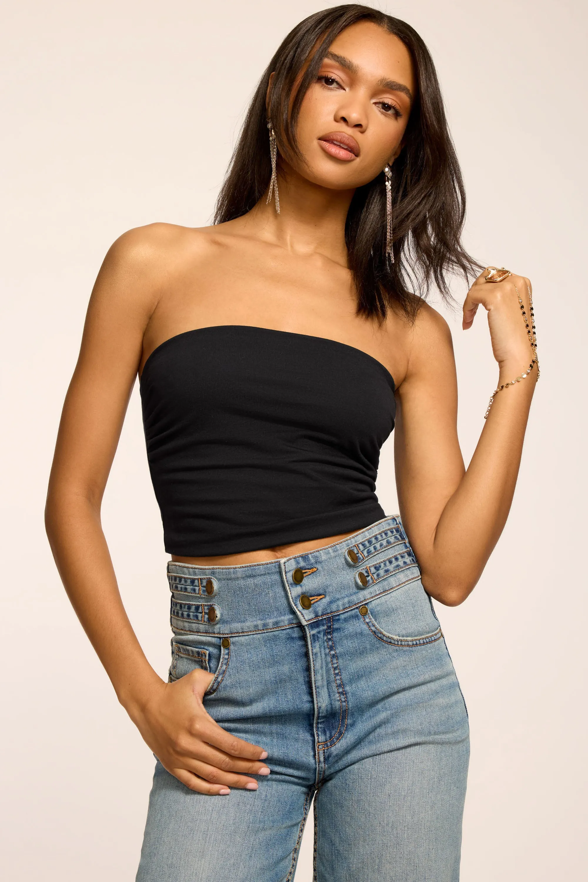 Raya Solid Jersey Tube Top sold by Ramy Brook product image thumbnail 4