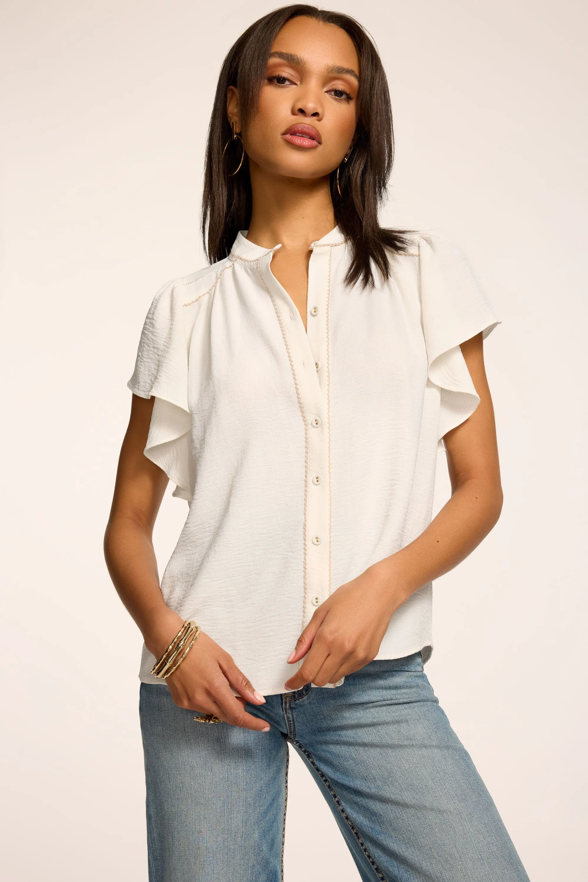 Aurora Flutter Sleeve Top sold by Ramy Brook product image thumbnail 2