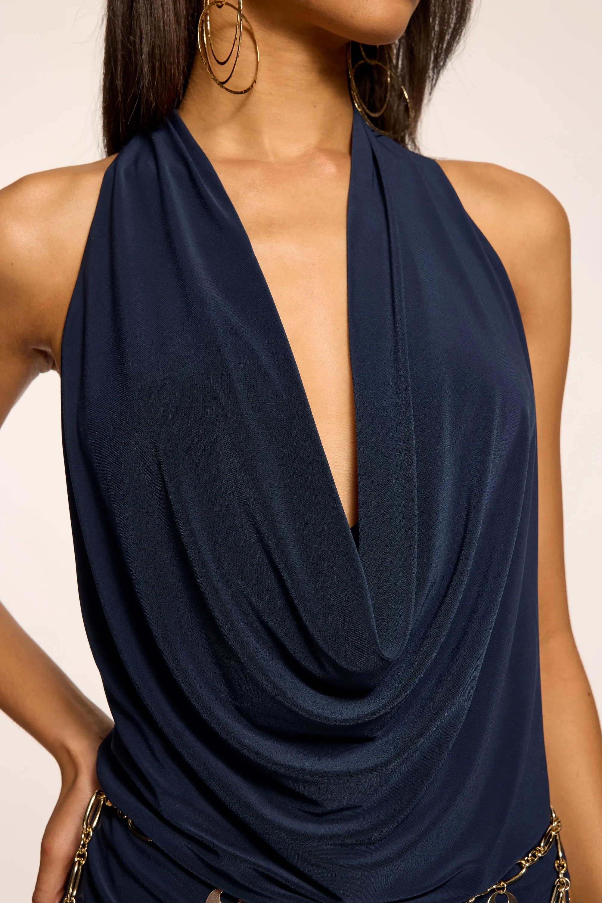 Nora Jersey Cowl Neck Mini Dress sold by Ramy Brook product image thumbnail 3