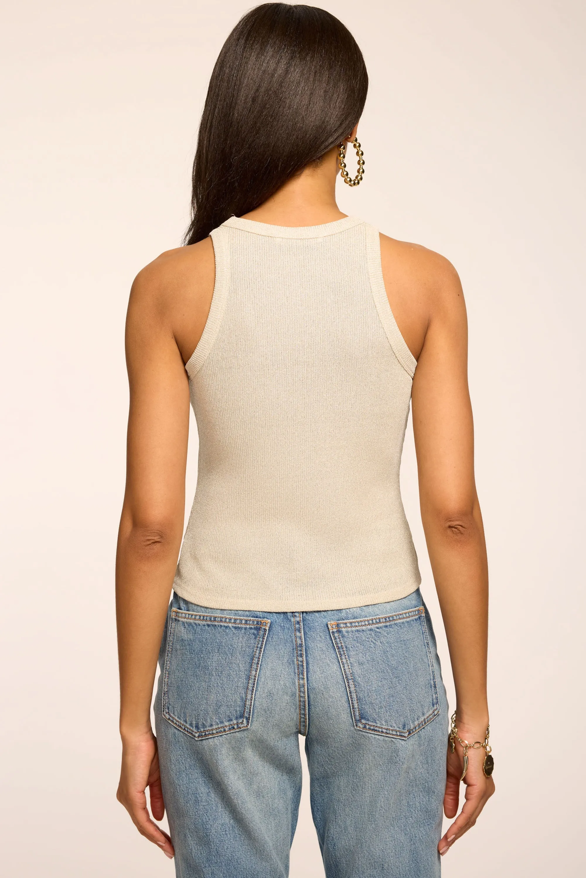 Ella Lurex Knit Tank Top sold by Ramy Brook product image thumbnail 3