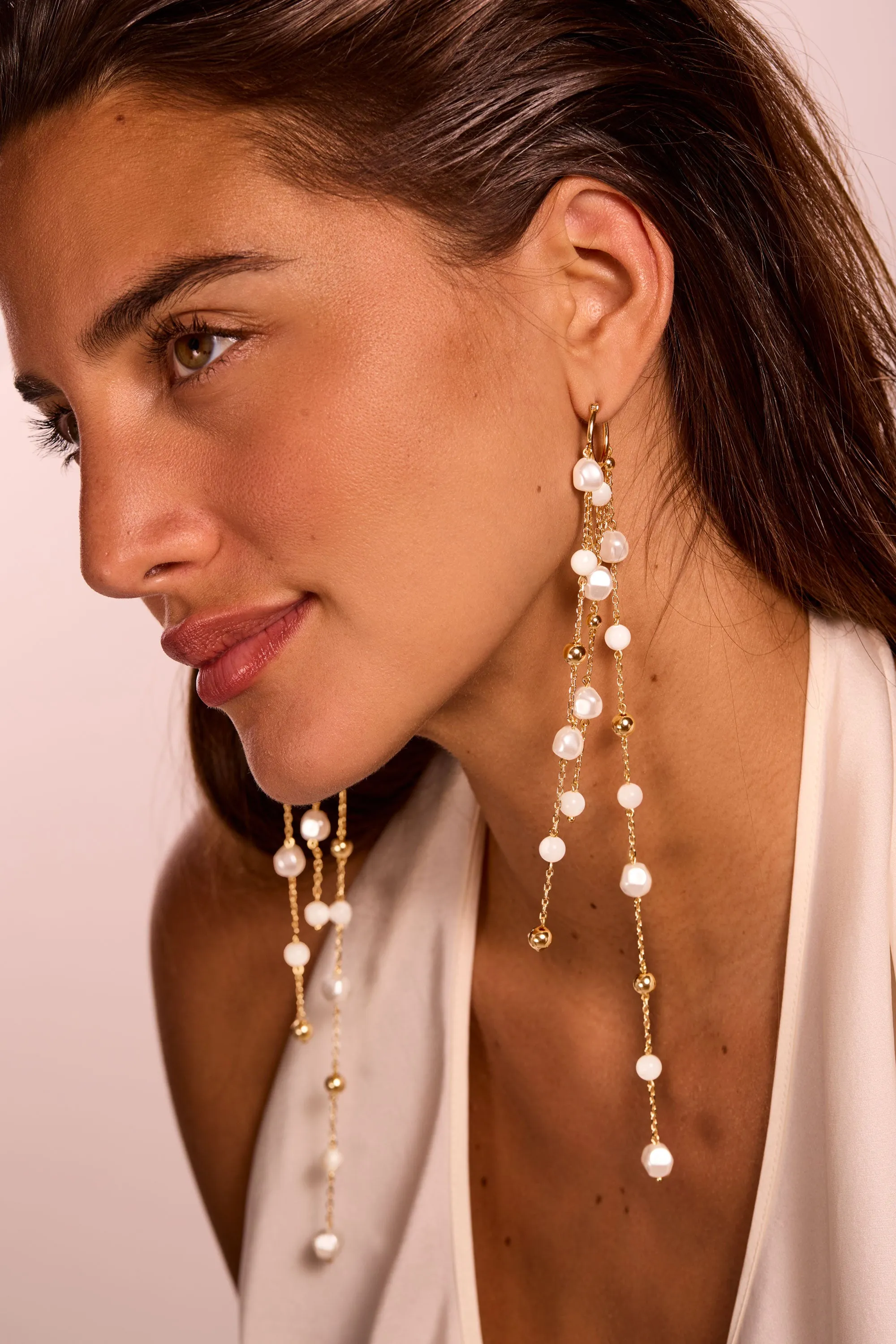 Nira Pearl Earrings sold by Ramy Brook product image thumbnail 4