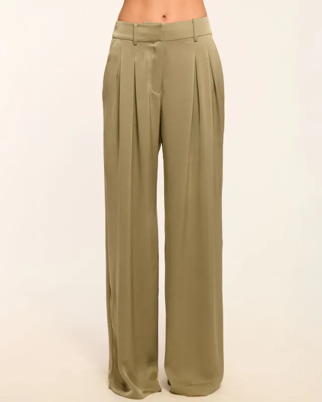 Oscar Pleated Wide Leg Pant made by Ramy Brook