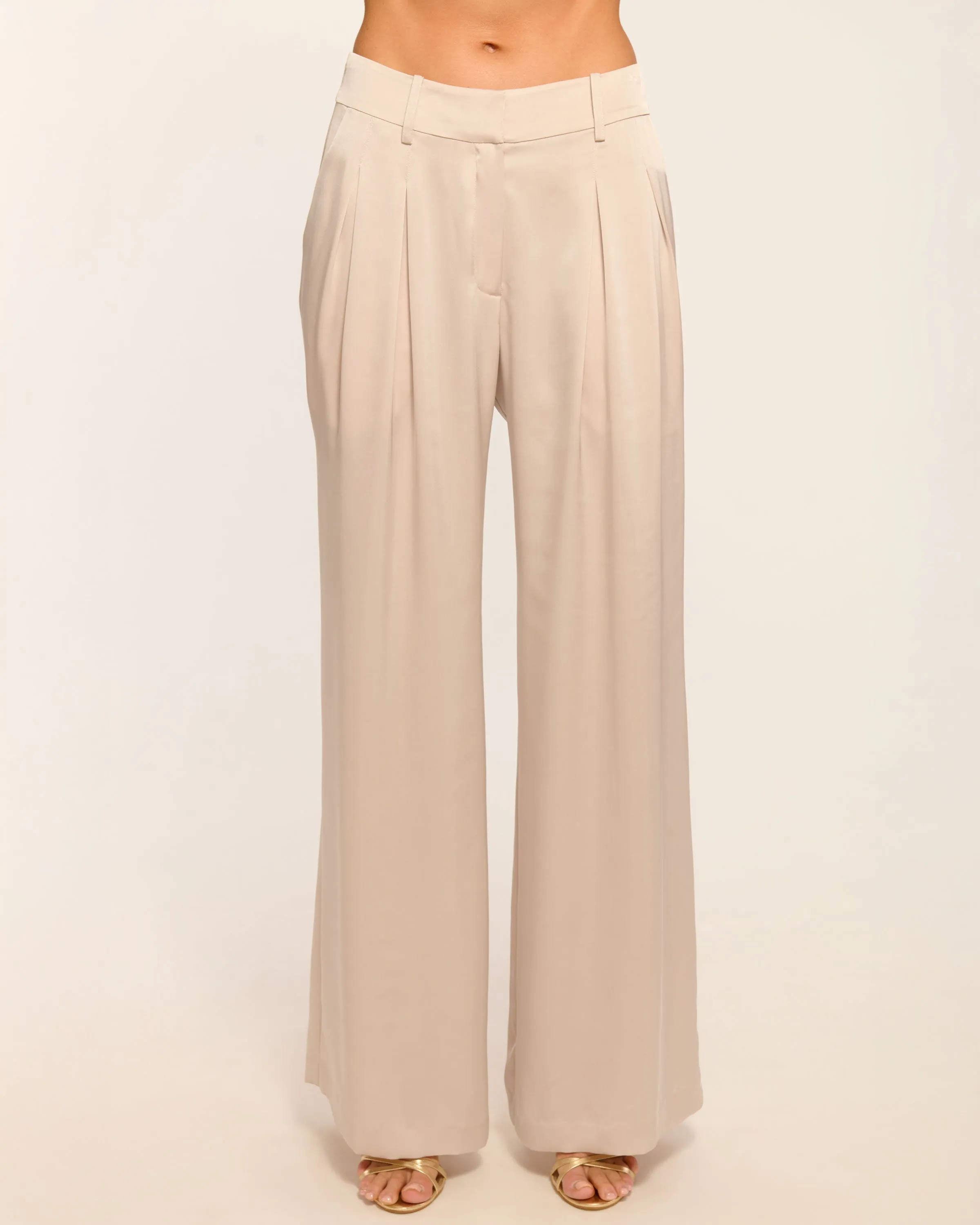 Oscar Pleated Wide Leg Pant sold by Ramy Brook