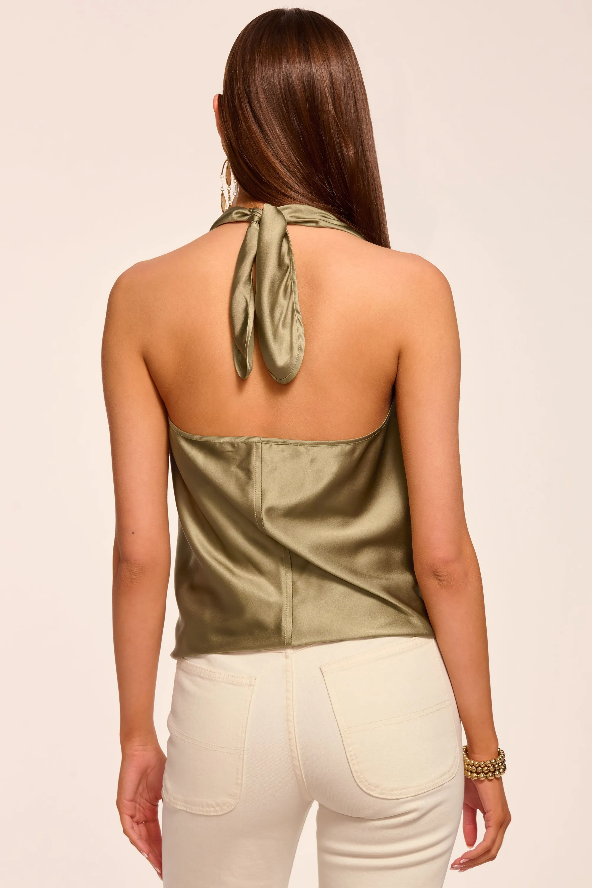 Harriet Silk Halter Tank Top | SAFARI sold by Ramy Brook product image thumbnail 3