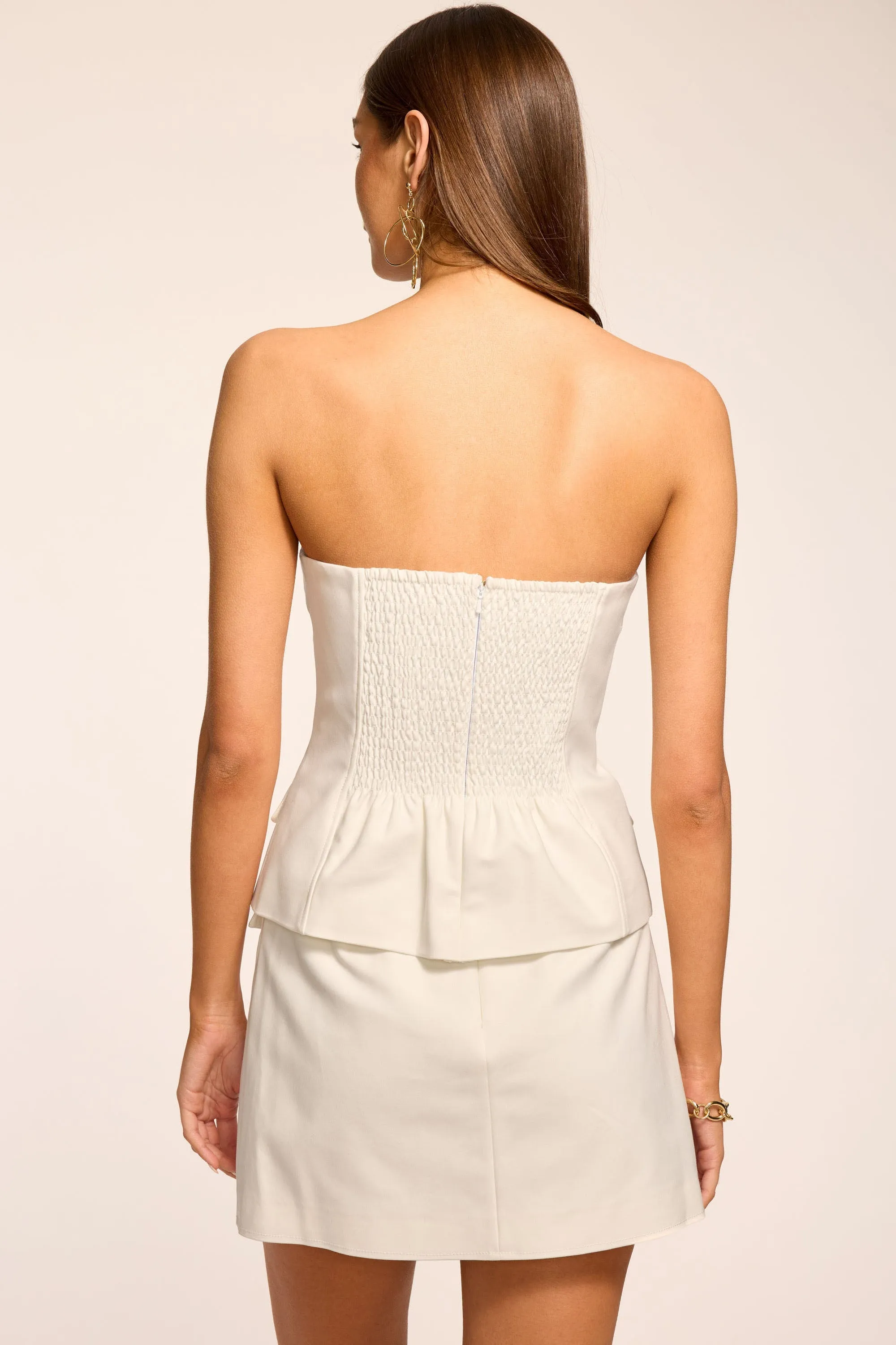 Eva Cotton Tailored Strapless Top | IVORY sold by Ramy Brook product image thumbnail 4